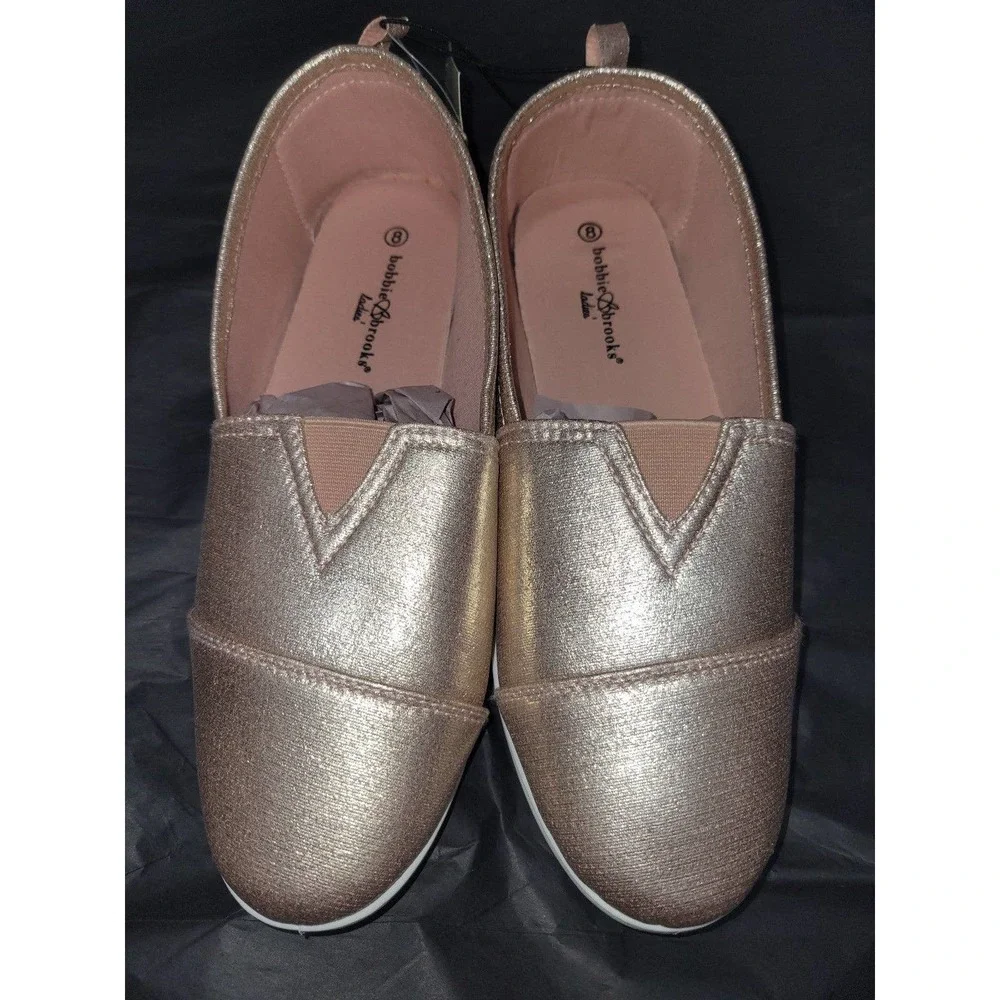 womens shoes size 8 Slip On Rose Gold